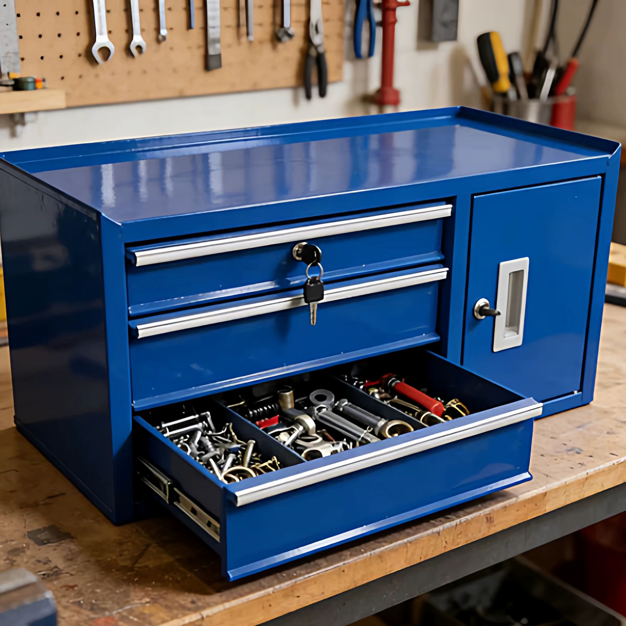 Workshop Use Tools - Multi-purpose Iron Desktop Tool Cabinet Metal