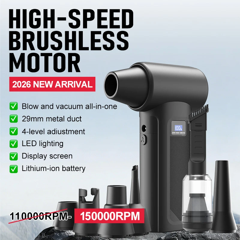 Workshop Cleaning Tools - Cordless Turbo Fan Blower 150000RPM Portable