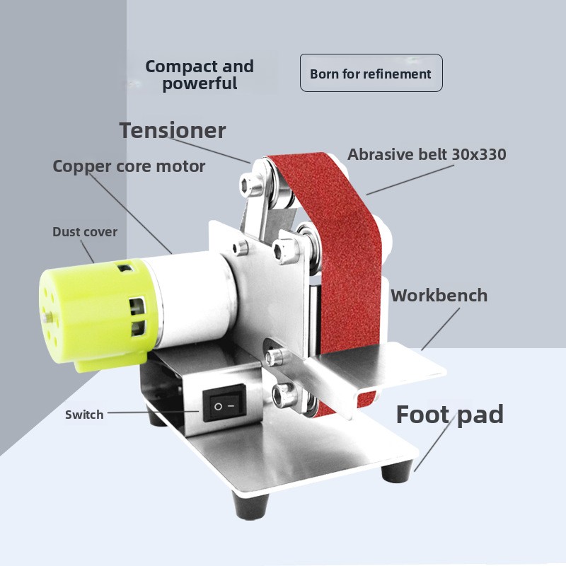 Mini Electric Belt Sander Poli - Workshop Tools Knife Sharpener ulasan dan harga