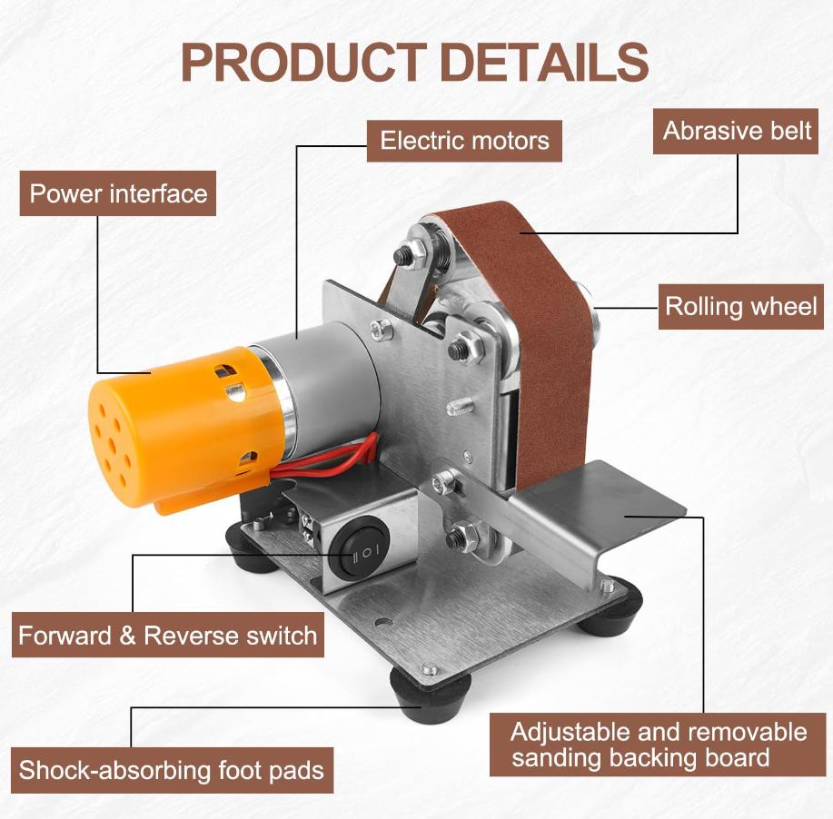 Mini Electric Belt Sander Mult - Workshop Tools Knife Sharpener ulasan dan harga